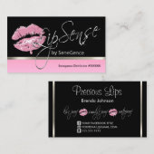 Roze druppelaar en zilver visitekaartje (Voorkant / Achterkant)