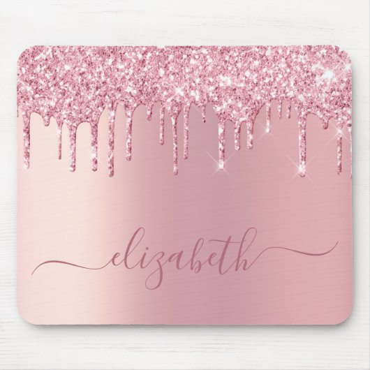 Roze druppelaar gepersonaliseerd muismat (Voorkant)