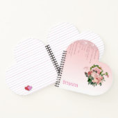 Roze druppelaar Glitter Blush Pink Floral Bouquet Notitieboek (Binnen)