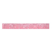 Roze druppelaar Glitter Girly Trendy Chic Modern Satijnen Lint (Voorkant)
