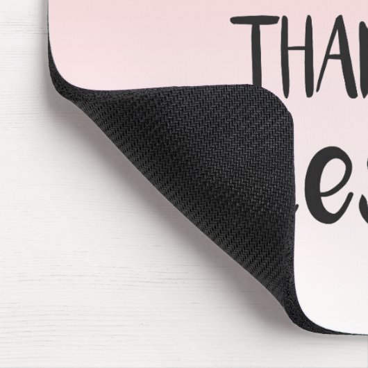 Roze druppelaar / Grateful Thankful Blessed Muismat (Hoek)