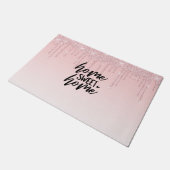 Roze druppelaar | Home Sweet Home Deurmat (Schuin)