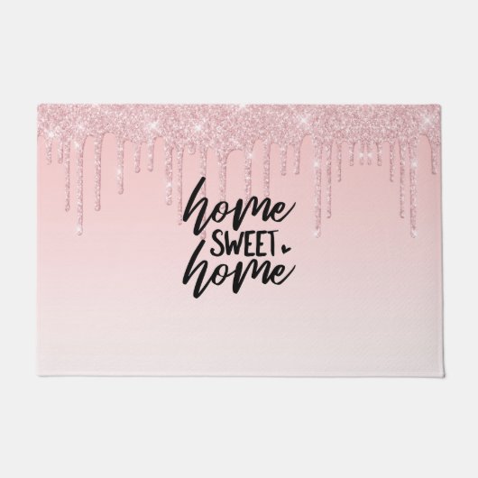 Roze druppelaar | Home Sweet Home Deurmat (Voorkant)