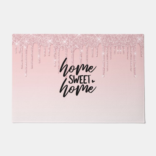 Roze druppelaar | Home Sweet Home Deurmat (Voorkant)
