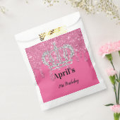 Roze druppelaar | Zilveren kroondag Bedankzakje (Gezegeld)