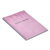 Roze Druppelende Glitter Girly gepersonaliseerd Notitieboek (Rechterzijde)