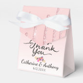 Roze druppelflesje bedankt bedankdoosjes (Voorkant Zijde)