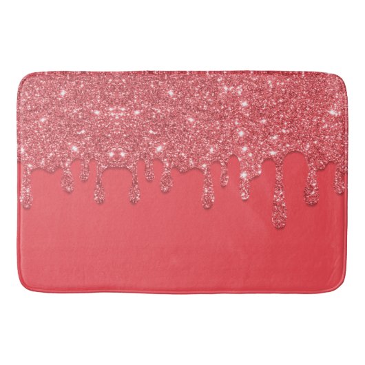 Roze druppelteller voor glitter Bath Mat (Voorkant)