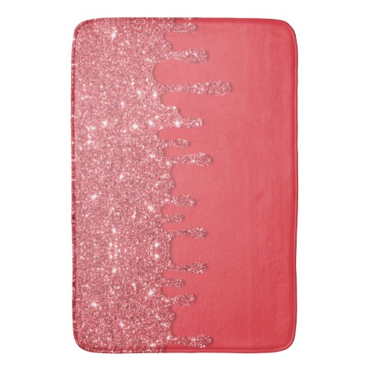 Roze druppelteller voor glitter Bath Mat (Voorkant Verticaal)