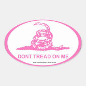 Roze DTOM Ovale Sticker (Voorkant)