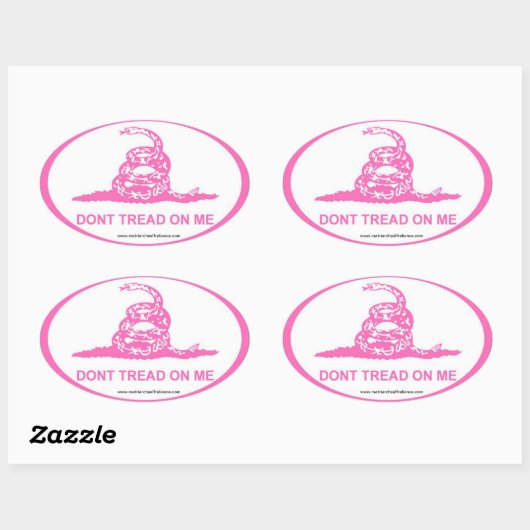 Roze DTOM Ovale Sticker (Vel)