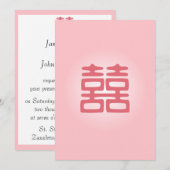 Roze Dubbel Geluk - Vet Kaart (Voorkant / Achterkant)