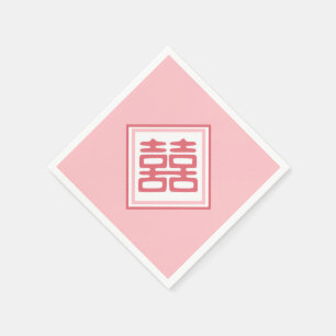 Roze Dubbel Geluk - Vierkant Servet