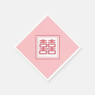 Roze Dubbel Geluk - Vierkant Servet