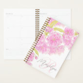 Roze dubbele cherry blossom florale waterverf planner (Display)