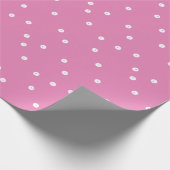 Roze Dubbele Stippen Cadeaupapier (Hoek)