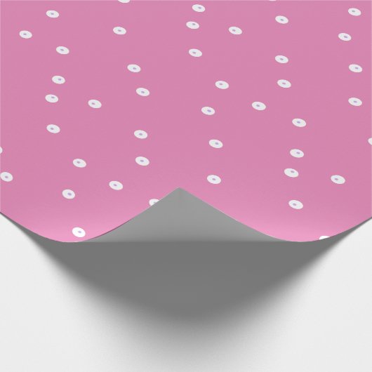 Roze Dubbele Stippen Cadeaupapier (Hoek)