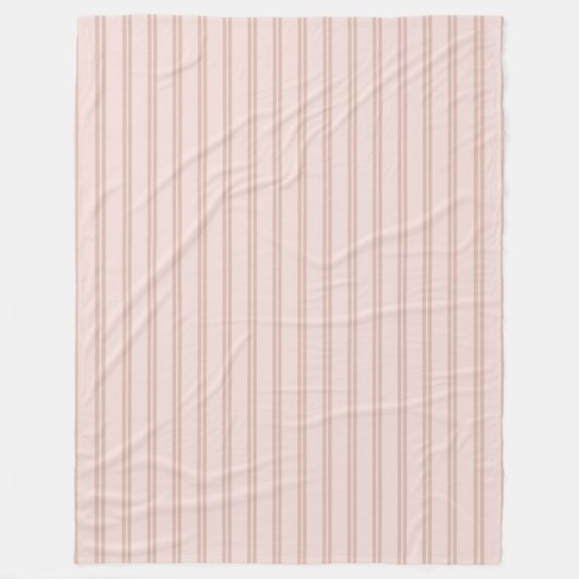 Roze dubbele strepen fleece deken (Voorkant)