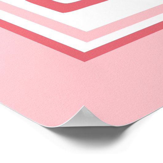 Roze dubbelgeluk - Square Poster (Hoek)