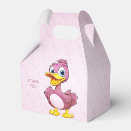 Roze Duck Favor Box Bedankdoosjes
