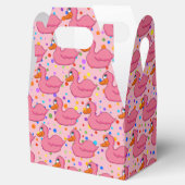 Roze Duck Favor Box Bedankdoosjes (Geopend)