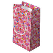 Roze Duck Gift Bag Klein Cadeauzakje (Achterkant Gekanteld)