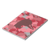 Roze Duck Head Camo Notitieblok (Linkerzijde)