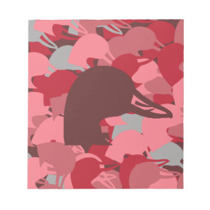 Roze Duck Head Camo Notitieblok