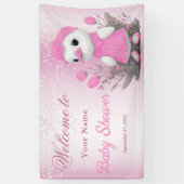Roze Duck Meisje Baby shower Welkom Banner Welkom (Verticaal)