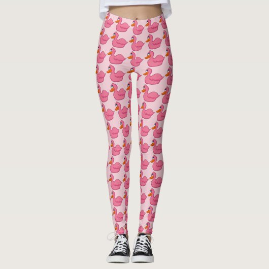 Roze Duck Women's Leggings (Voorkant)