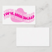 Roze Ducking Kaart! Visitekaartje (Voorkant / Achterkant)