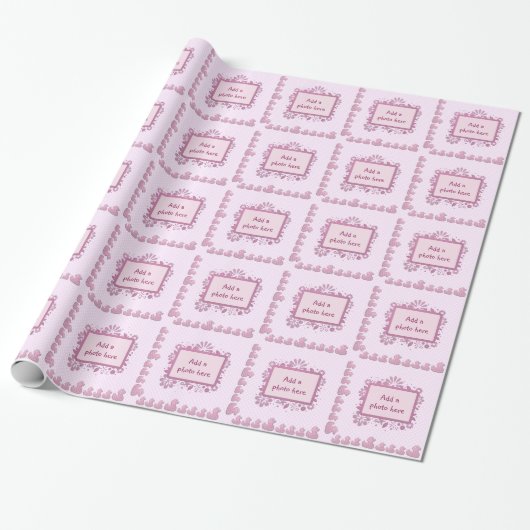 roze ducky cadeaupapier (Uitgerold)