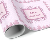 roze ducky cadeaupapier (Rol Hoek)