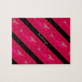 Roze duikroze mermaïden rood/zwart legpuzzel (Horizontaal)