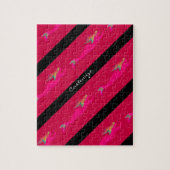 Roze duikroze mermaïden rood/zwart legpuzzel (Verticaal)