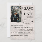 Roze Duitsland Paspoort Bewaar de datum Save The Date (Achterkant)