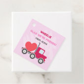 Roze Dump Truck Hearts Valentijnse Labels Gift (In situ)