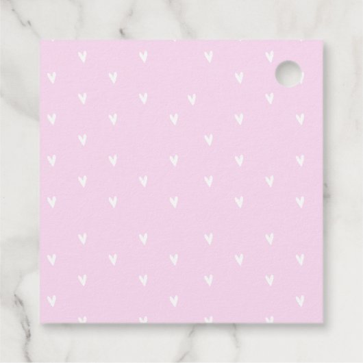 Roze Dump Truck Hearts Valentijnse Labels Gift (Achterkant)