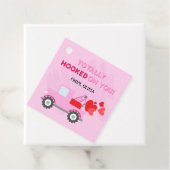 Roze Dump Truck Hearts Valentijnse Labels Gift (In situ)