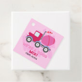Roze Dump Truck Hearts Valentijnse Labels Gift (In situ)