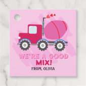 Roze Dump Truck Hearts Valentijnse Labels Gift (Voorkant)