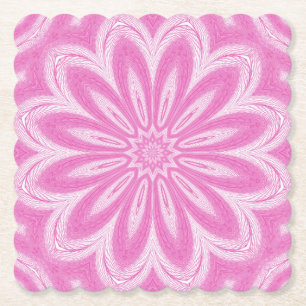 Roze, dunle, ventilatorontwerppapierbekertjes kartonnen onderzetters