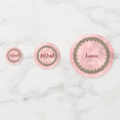 roze, dunne 102e verjaardag confetti (Voorkanten)
