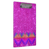 Roze, dunne glittery Clipboard glam Hearts Klembord (Rechts)