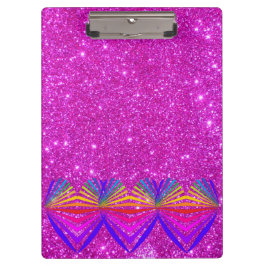Roze, dunne glittery Clipboard glam Hearts Klembord
