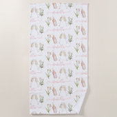 Roze, dunne, moderne cocktails, elegant bea strandlaken (Voorkant)