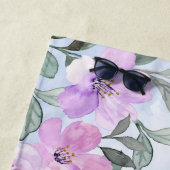 Roze, dunne, moderne cocktailwilde bloem elegant strandlaken (In situ)