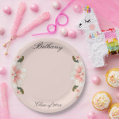 Roze dunneddarm afstuderen feministisch fotoAfstud Papieren Bordje (Feest)