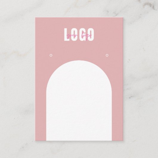 Roze dusty Arch voeg Logo juwelen toe Visitekaartje (Voorkant)