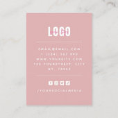 Roze dusty Arch voeg Logo juwelen toe Visitekaartje (Achterkant)